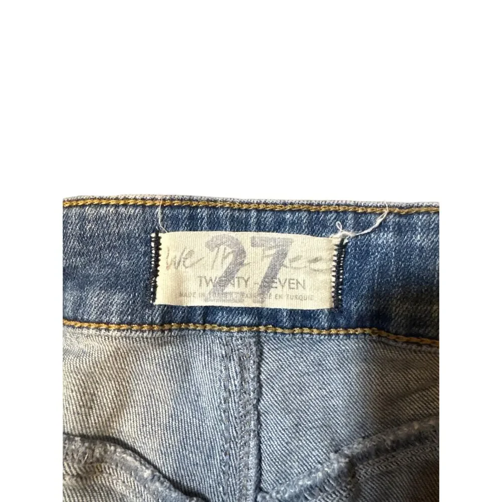 Free People Cross My Heart Jeans in Burnin Blue Booty Love 27 - Picture 4 of 11